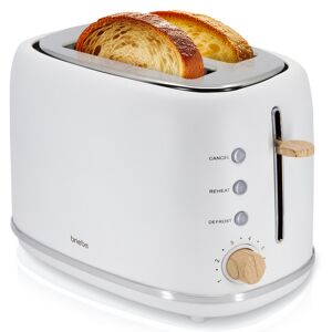Briebe TA1166WHT Nordic Torradeira Ranhura Larga 2 Fatias, 6 Níveis de tostagem, Grelha de Aquecimento, Descongelação, 870, Branco