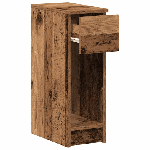 Lote de 2 Mesa De Cabeceira - Mesinha De Cabeceira com gaveta 20x36x60 cm madeira velha