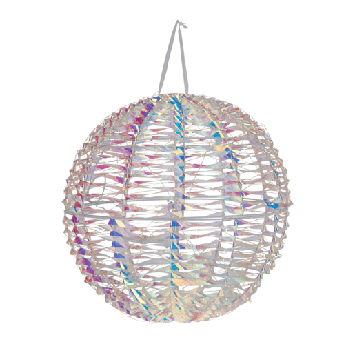 Bola metálica luminosa com 720 micro LEDs, luzes de design torcidas