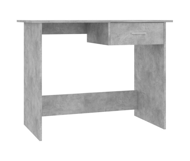 Escritorio - mesa de ordenador de aglomerado gris hormigón 100x50x76 cm