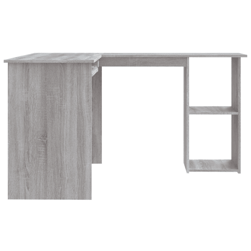 Secretária de canto - Mesa de computador 120x140x75cm derivados madeira cinza sonoma