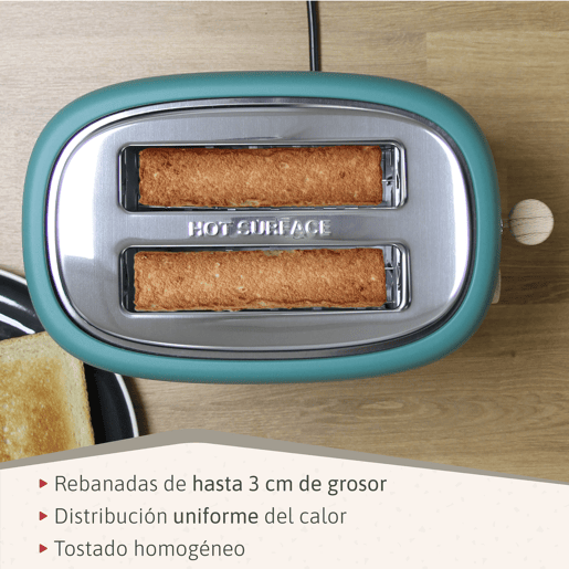 Briebe SKT1167GRE Nordic Conjunto de Torradeira de Pão com Fenda Larga, 2 Fatias + Chaleira Elétrica 1,7L sem Fio, sem BPA, 2200, Verde