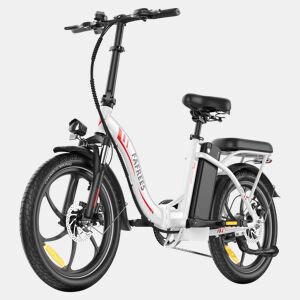 Bicicleta Elétrica FAFREES F20+ - Motor 250W Bateria 36V20Ah Pneus De 20 Polegadas Travões De Disco Mecânicos - Branco