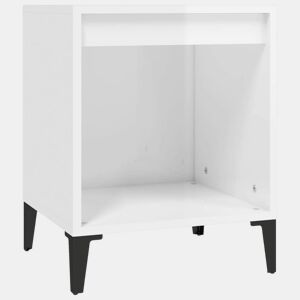 Mesa De Cabeceira - Mesinha De Cabeceira 40x35x50 cm branco brilhante