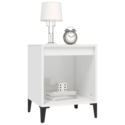 Mesa De Cabeceira - Mesinha De Cabeceira 40x35x50 cm branco brilhante