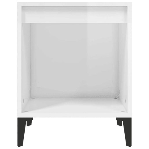 Mesa De Cabeceira - Mesinha De Cabeceira 40x35x50 cm branco brilhante