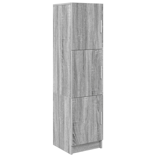 Secretária Escrivaninha de computador - com Armazenamento 2 pcs Sonoma cinzento 102 x 50 x 124 cm