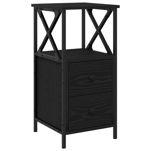 Mesa De Cabeceira - Mesinha De Cabeceira Carvalho preto 34 x 35,5 x 70 cm