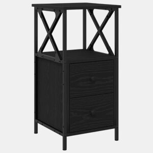 Mesa De Cabeceira - Mesinha De Cabeceira Carvalho preto 34 x 35,5 x 70 cm