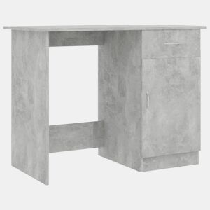 Secretária Escrivaninha de computador - 100x50x76 cm derivados de madeira cinzento cimento
