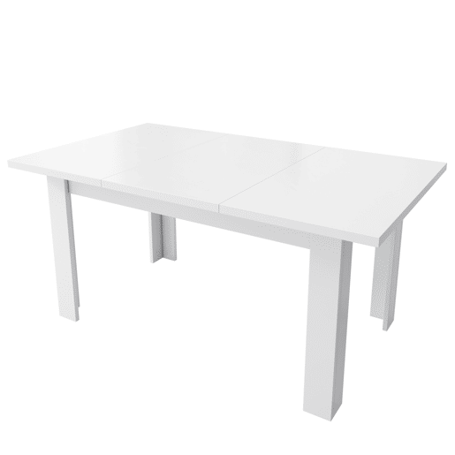 Mesa de jantar 120x70 cm - Mesa retangular com arrumação, mesa multifuncional, design moderno - Branco