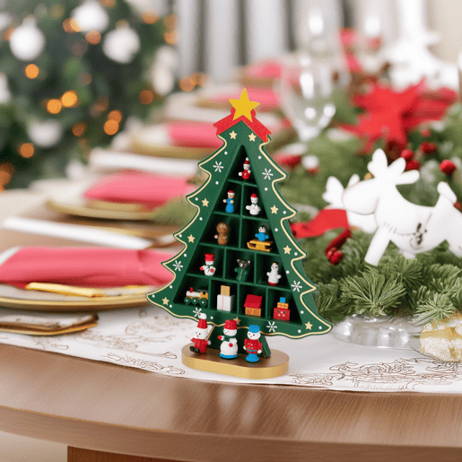 Estatueta de Árvore de Natal Well Home em MDF com Decoração