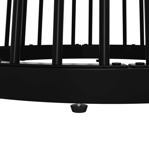 Mesa redonda 80x80x76 cm - Mesa de cozinha, mesa de café para 4 pessoas, com pernas de metal e tampo em MDF cor nogueira - Preto+Nogueira