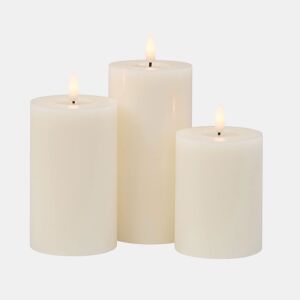 Conjunto de 3 velas de cera LED com função temporizador