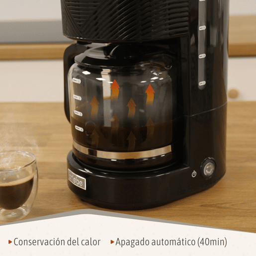 Briebe SKT1178BLK Elegance Conjunto de Torradeira de Pão 2 Fatias + Chaleira Elétrica 1,7L + Máquina de Café Filtro 10 Chávenas, , Preto