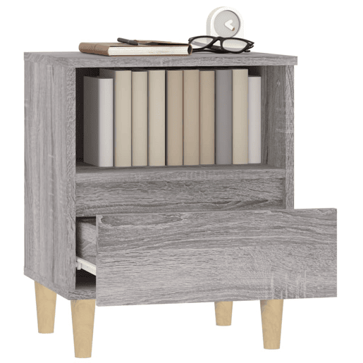 Mesa De Cabeceira - Mesinha De Cabeceira 40x35x50 cm cinzento sonoma