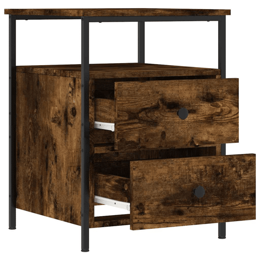 Mesa De Cabeceira - Mesinha De Cabeceira 44x45x60 cm derivados de madeira carvalho fumado