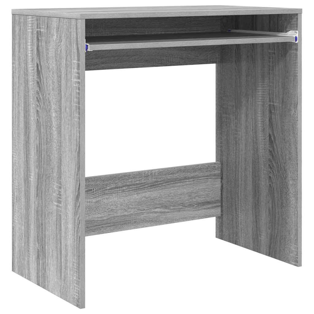 Escritorio - mesa de ordenador gris 77.5 x 43 x 79 cm madera contrachapada