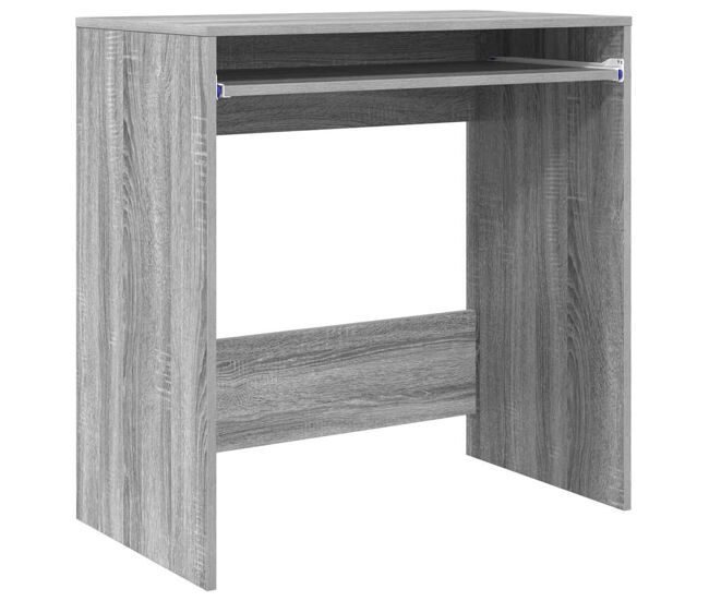 Escritorio - mesa de ordenador gris 77.5 x 43 x 79 cm madera contrachapada