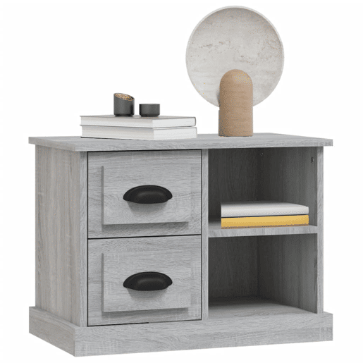 Mesa De Cabeceira - Mesinha De Cabeceira 60x35,5x45 cm cinzento sonoma