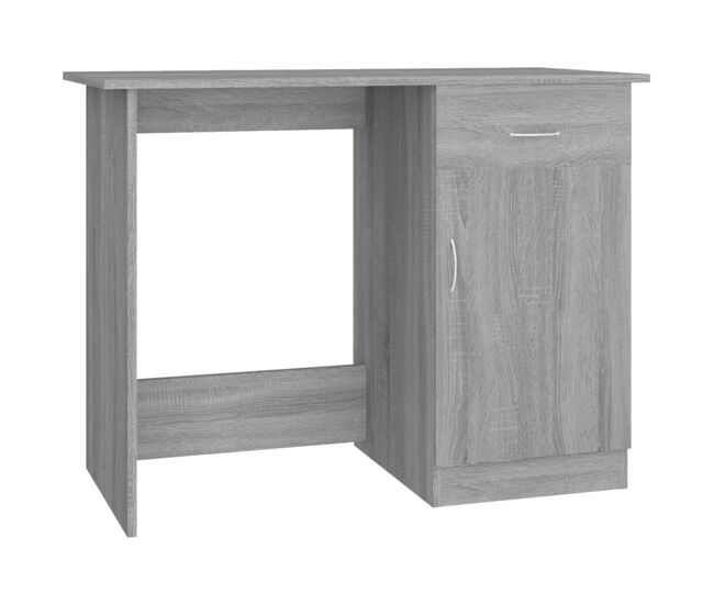 Escritorio - mesa de ordenador de madera contrachapada gris sonoma 100x50x76 cm