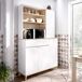 Aparador Wok puertas con cajón y estantes Aparador Wok puertas con cajón y estantes Blanco