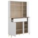 Aparador Wok puertas con cajón y estantes Aparador Wok puertas con cajón y estantes Blanco
