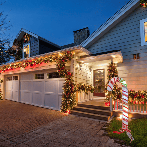 Bengala de doces de Natal Well Home com luzes LED Bengala de doces de Natal Well Home com luzes LED