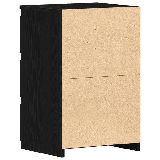 Lote de 2 Mesa De Cabeceira - Mesinha De Cabeceira Carvalho preto 40 x 35 x 62,5 cm