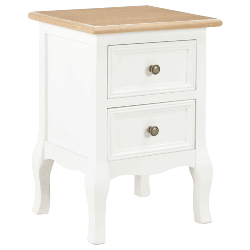 Lote de 2 Mesas De Cabeceira - Mesinhas De Cabeceira 35x30x49 cm MDF branco Lote de 2 Mesas De Cabeceira - Mesinhas De Cabeceira 35x30x49 cm MDF branco