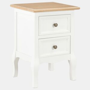 Lote de 2 Mesas De Cabeceira - Mesinhas De Cabeceira 35x30x49 cm MDF branco