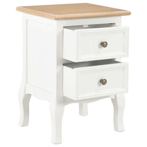 Lote de 2 Mesas De Cabeceira - Mesinhas De Cabeceira 35x30x49 cm MDF branco Lote de 2 Mesas De Cabeceira - Mesinhas De Cabeceira 35x30x49 cm MDF branco