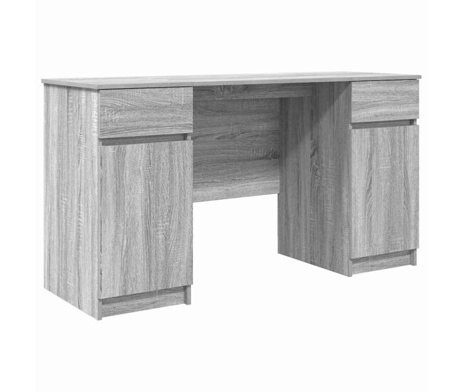 Escritorio - mesa de ordenador gris sonoma 140 x 49 x 76 cm madera contrachapada