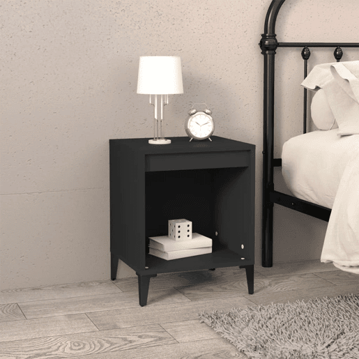 Mesa De Cabeceira - Mesinha De Cabeceira 40x35x50 cm preto