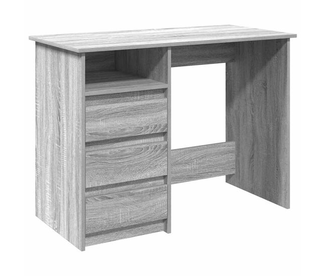 Escritorio - mesa de ordenador de madera de ingeniería gris sonoma 102x50x75 cm