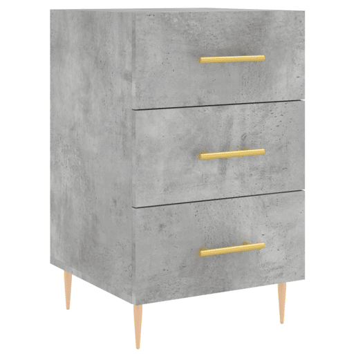 Mesa De Cabeceira - Mesinha De Cabeceira 40x40x66 cm derivados madeira cinza cimento