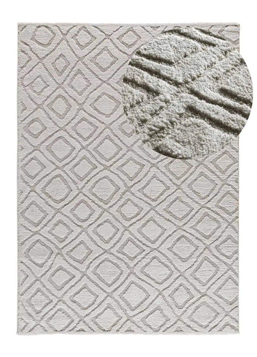 Alfombra escandinavo con relieve JUNO - ATTICGO 190x285 Gris Claro