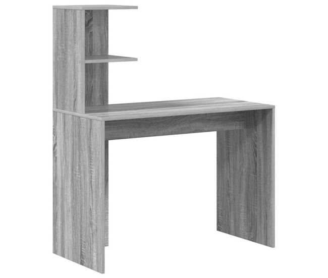 Escritorio - mesa de ordenador gris sonoma 102 x 50 x 124 cm madera contrachapada
