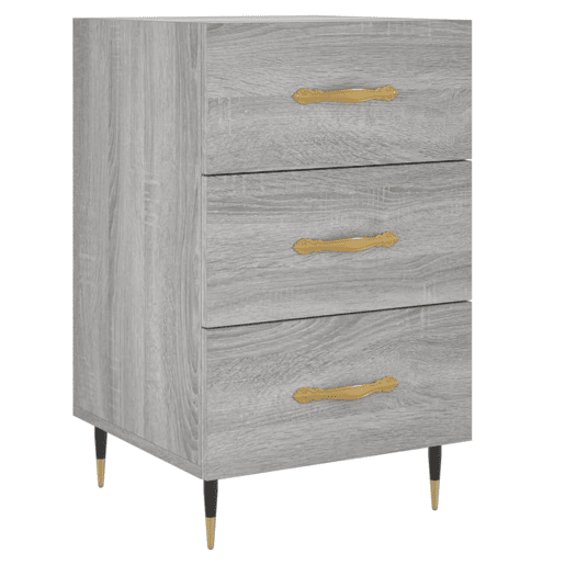 Mesa De Cabeceira - Mesinha De Cabeceira 40x40x66 cm derivados madeira cinzento sonoma
