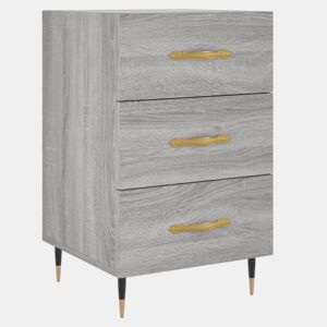 Mesa De Cabeceira - Mesinha De Cabeceira 40x40x66 cm derivados madeira cinzento sonoma