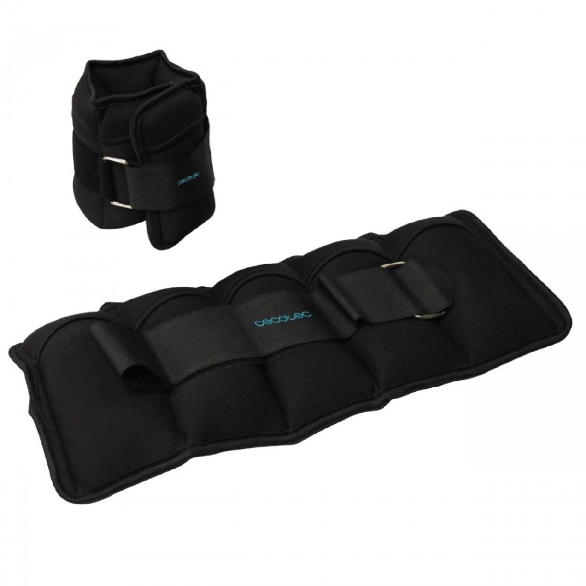 Cecotec set 2 pesas para tobillo y muñecas ajustables con velcro. peso de cada una 1 kg. rellenas de arena.