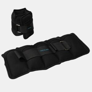 Cecotec Conjunto de 2 pesos ajustáveis com velcro para tornozelos e pulsos. Peso individual de 1 kg. Enchido de areia.