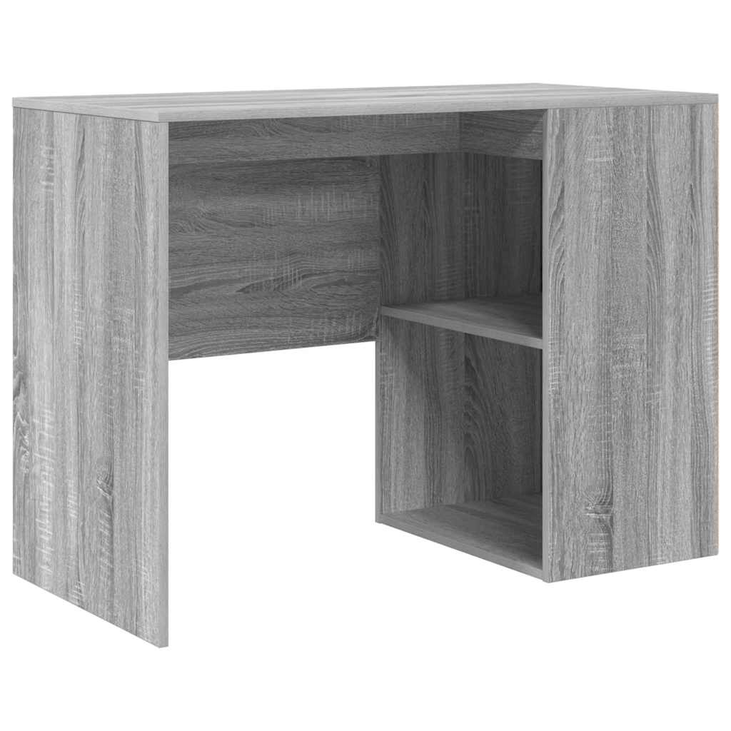 Escritorio - Mesa de Ordenador 102x50 Roble/ Gris
