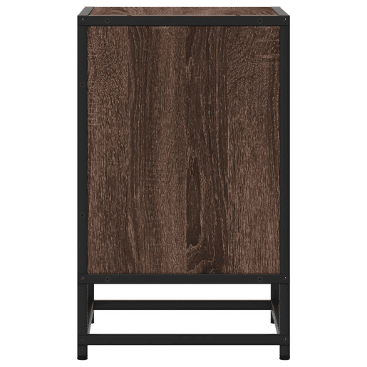 Mesa De Cabeceira - Mesinha De Cabeceira carvalho castanho 40x31x50 cm madeira e metal