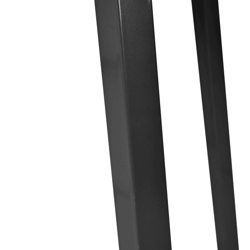 Mesa redonda 1 peça - Mesa de cozinha com estrutura metálica única - Branco Preto