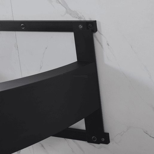 Mesa de jantar 140x75,5 cm - Mesa de cozinha moderna, estrutura em metal, padrão marmorizado, pés ajustáveis - BrancoPreto