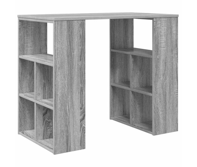 Escritorio - mesa de ordenador gris 90 x 50 x 75 cm madera contrachapada