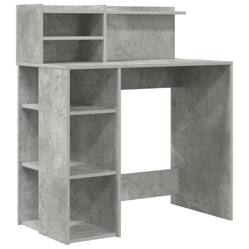 Secretária Escrivaninha de computador - com Armazenamento Cinzento cimento 90 x 48 x 101,5 cm