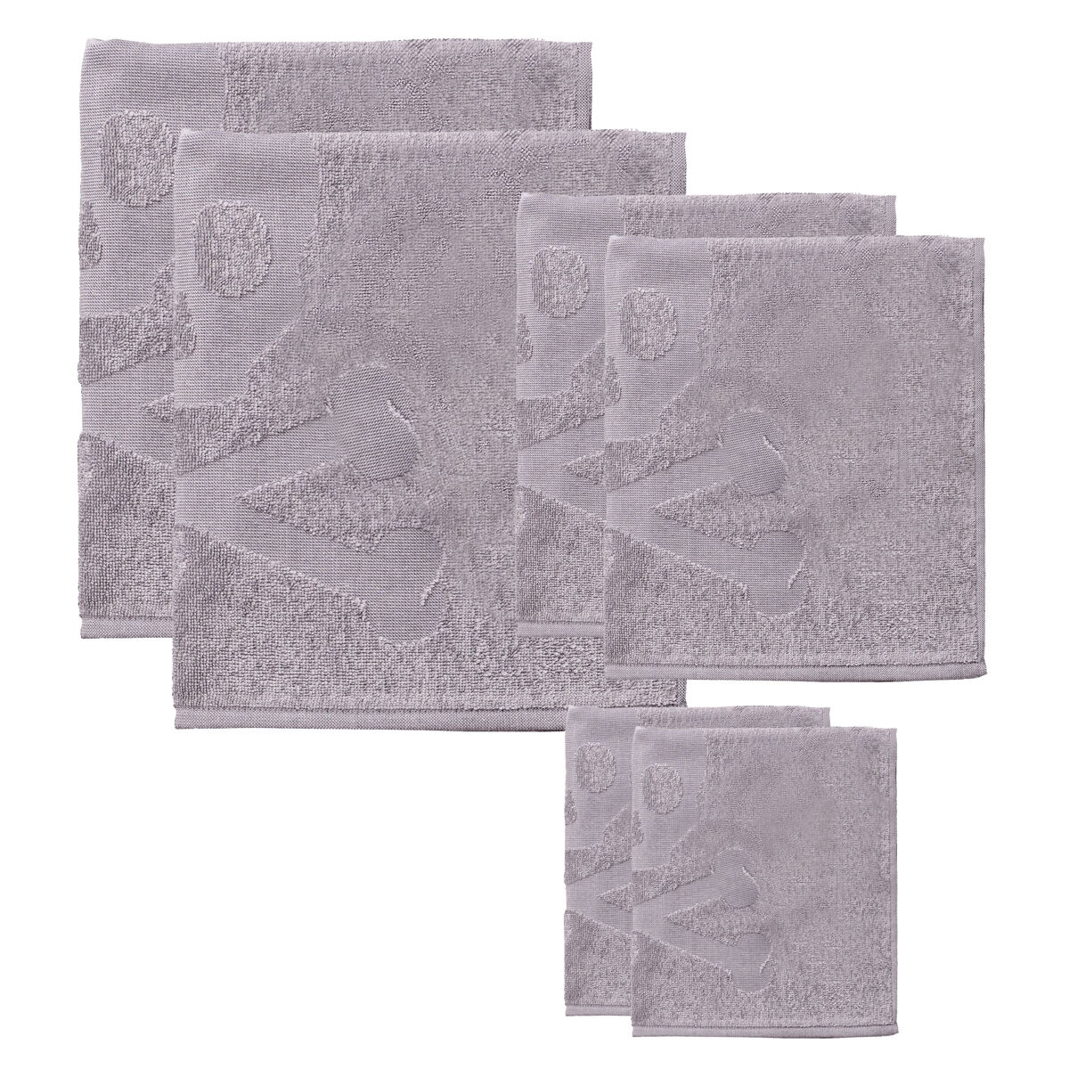 Set 6 de toallas de baño calavera 100%algodón Scalpers Home