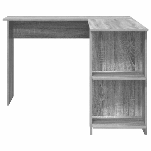 Mesa de canto - Secretária com Armazenamento com prateleira Cinza Sonoma